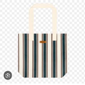 New PARKE Stripe Canvas Tote Bag